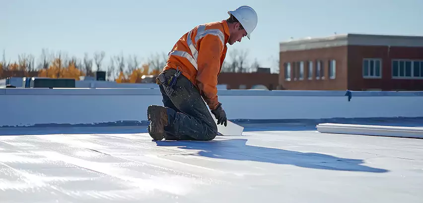 Flat Roof Drain Installation in Edgewood